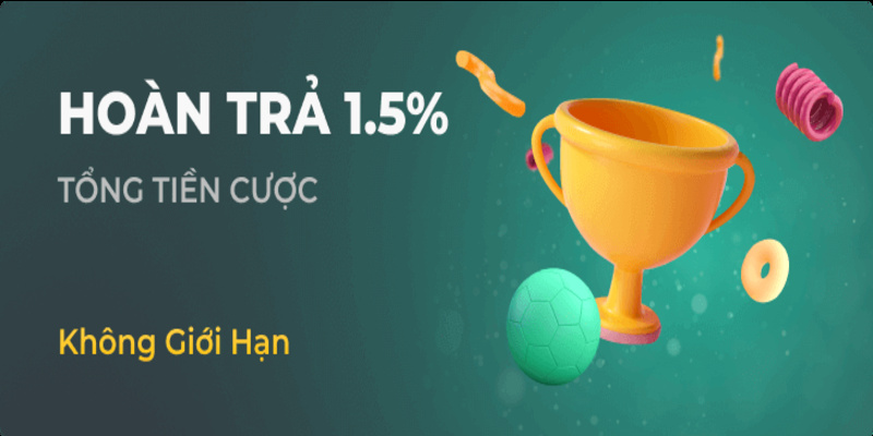 Sự kiện hoàn trả giá trị nạp thẻ vô tận lên đến 1.5%